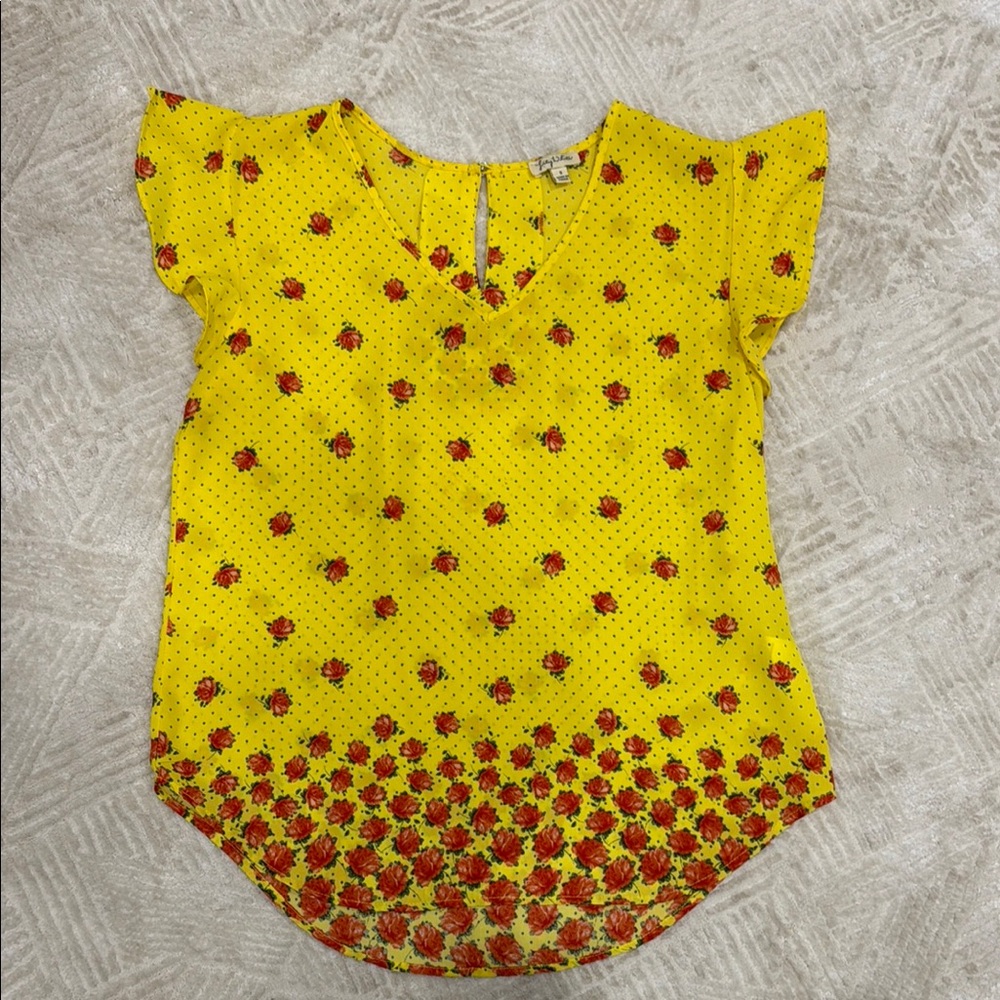Yellow Floral Blouse
